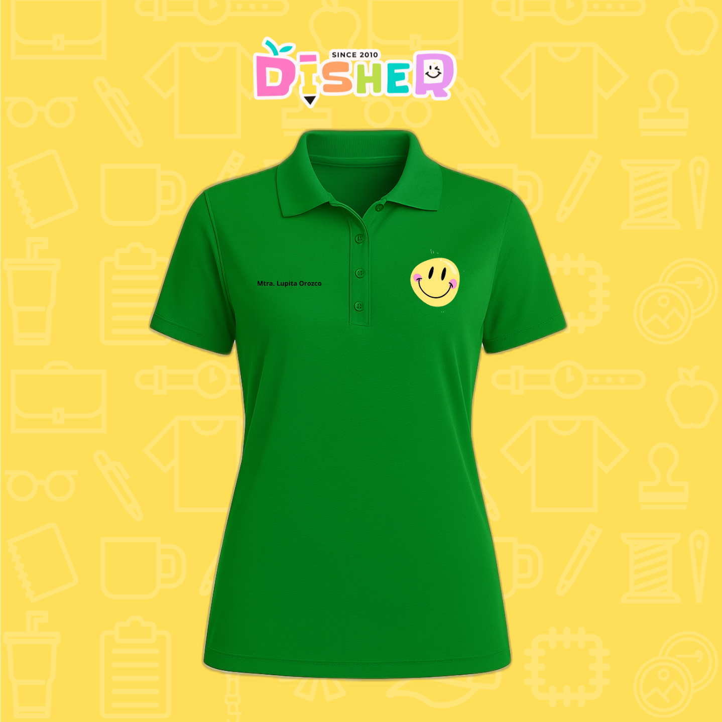 PBD-D-021: Polo Bordada Dry Fit Dama I Happy face