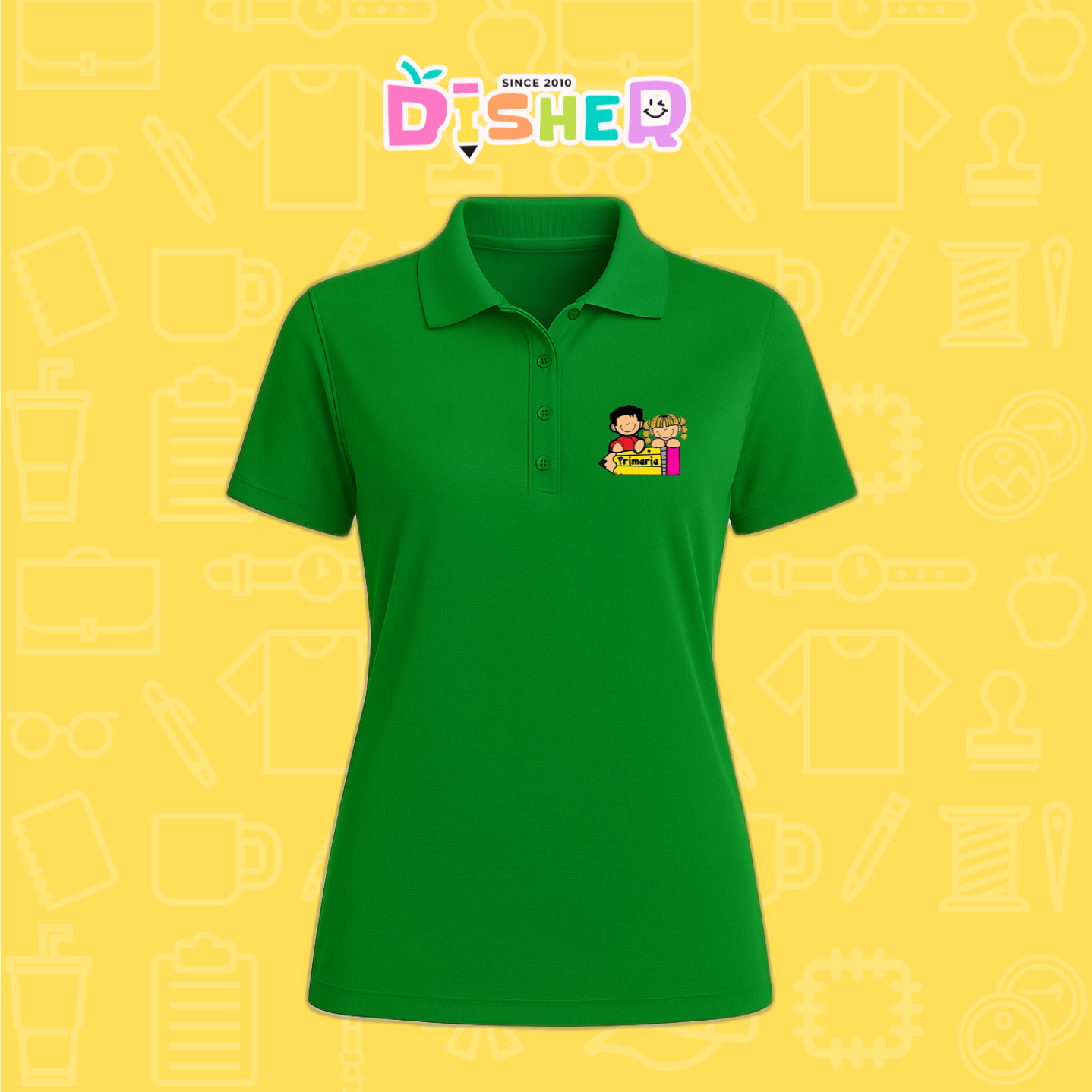 PBD-D-080: Polo Bordada Dry Fit Dama I Niños primaria