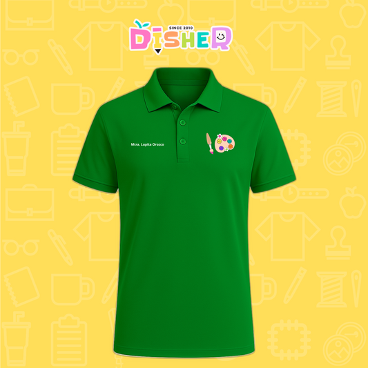 PBD-C-0058: Polo Bordada Dry Fit Caballero I Acuarelas