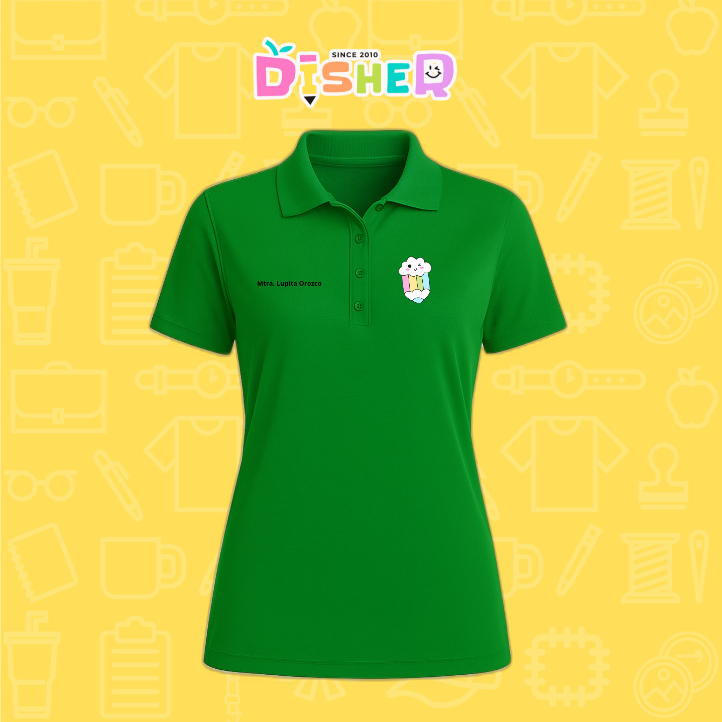 PBD-D-057: Polo Bordada Dry Fit Dama I Lápiz nube