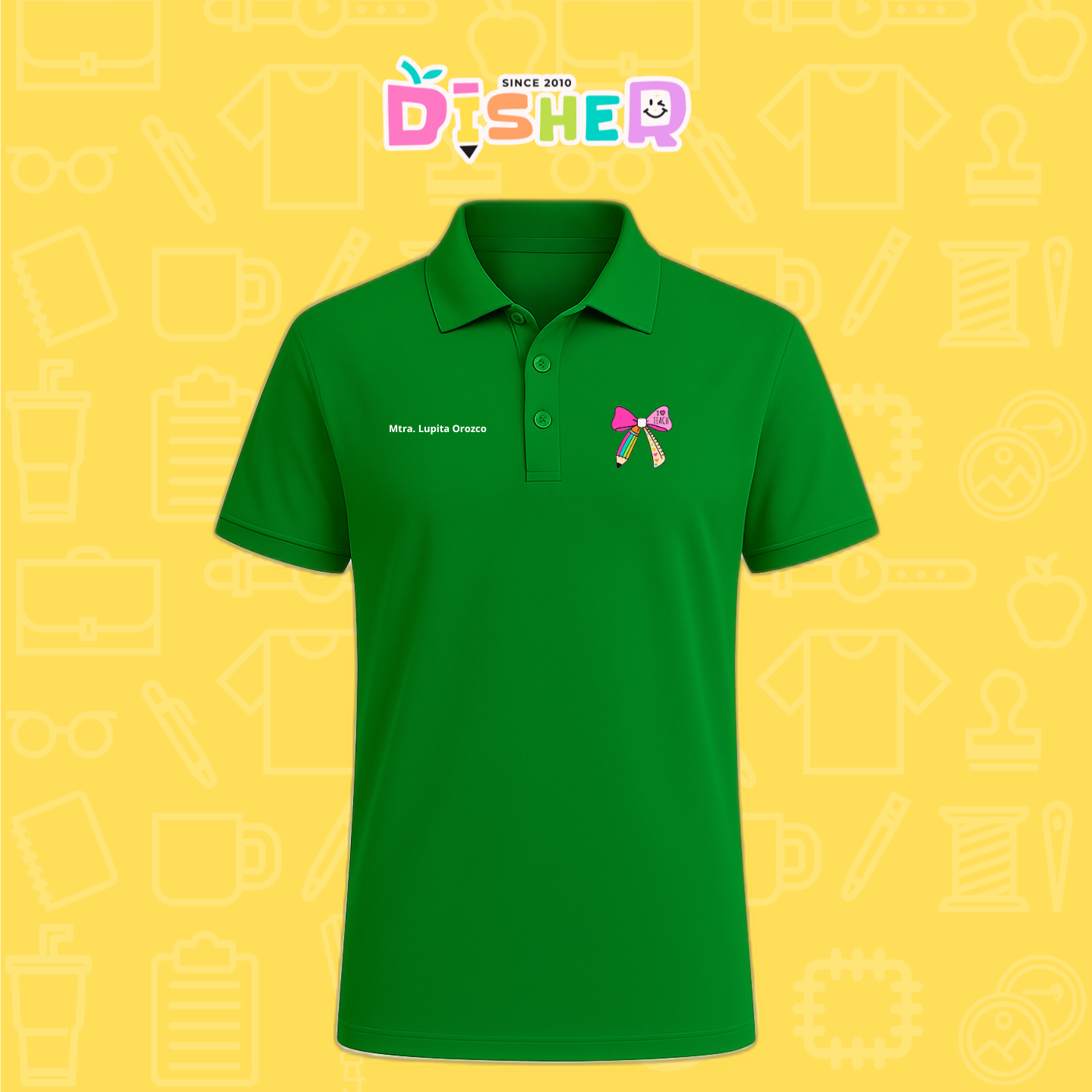 PBD-C-0040: Polo Bordada Dry Fit Caballero I Moño arcoiris