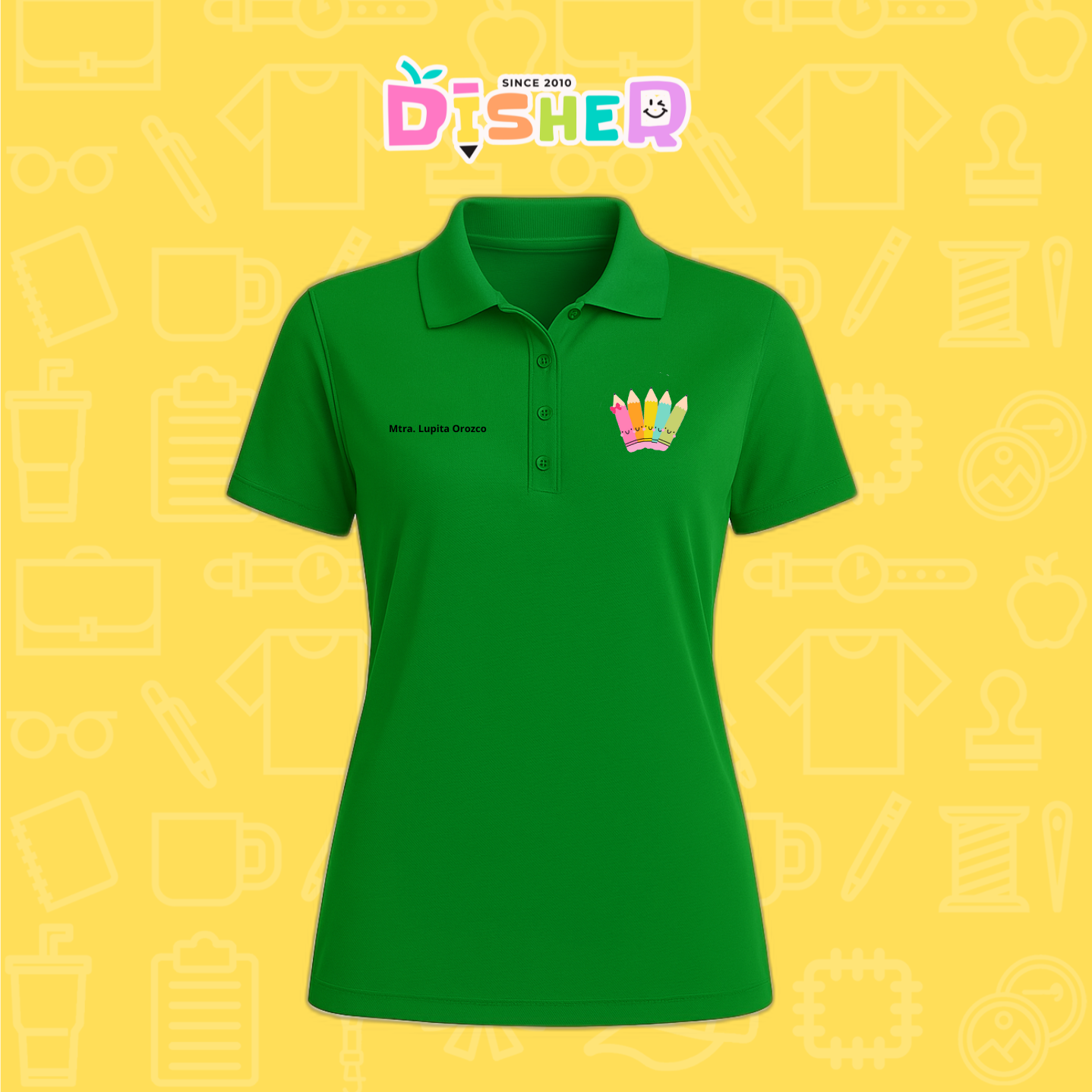 PBD-D-042: Polo Bordada Dry Fit Dama I Amigas crayolas