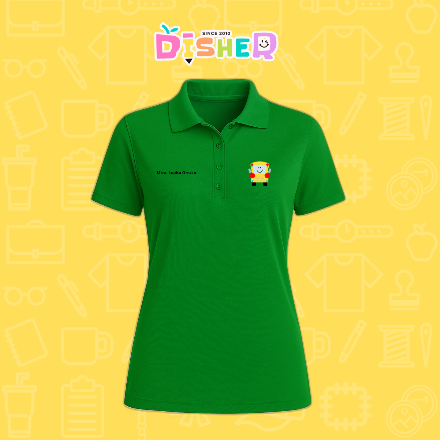 PBD-D-035: Polo Bordada Dry Fit Dama I Smile bus