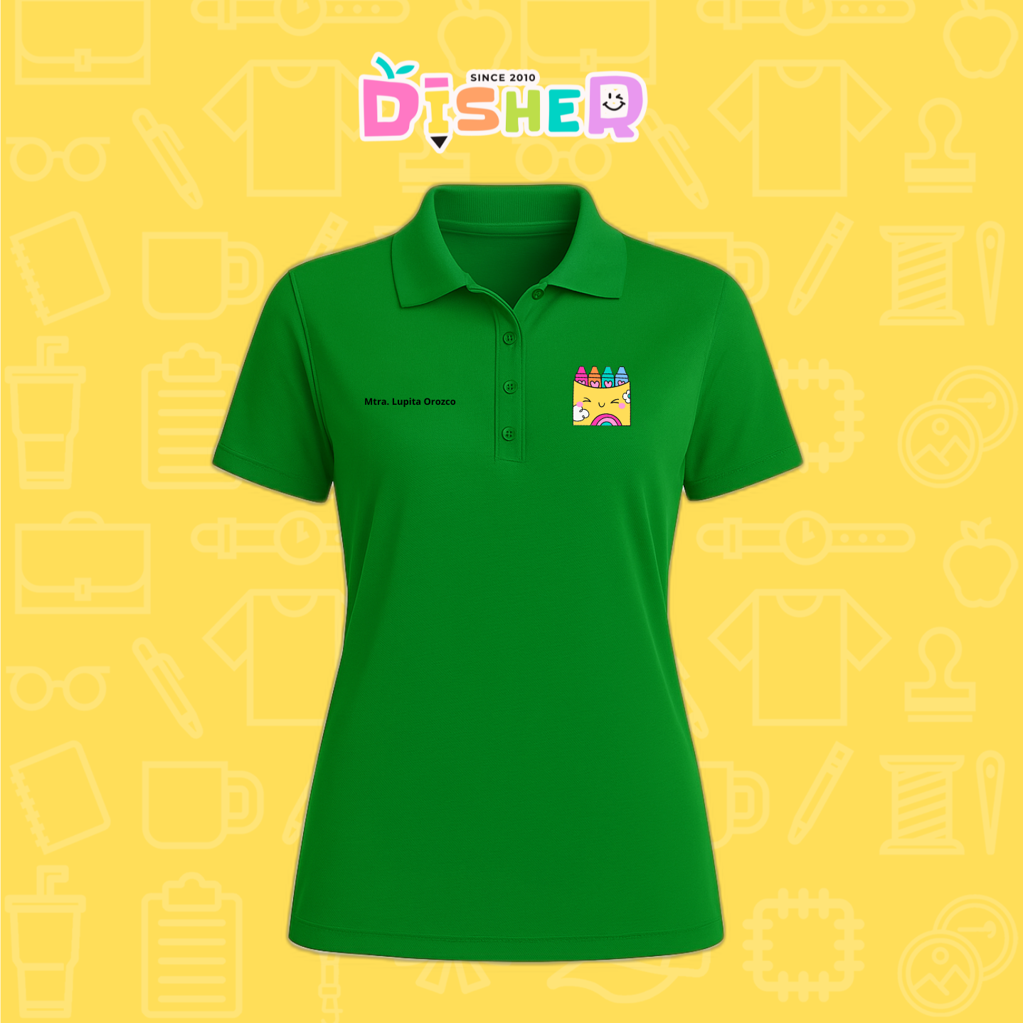 PBD-D-054: Polo Bordada Dry Fit Dama I Cajita sonriente