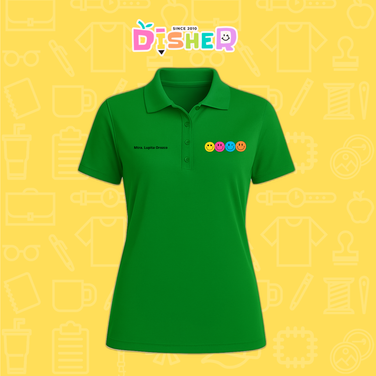 PBD-D-024: Polo Bordada Dry Fit Dama I Caritas felices