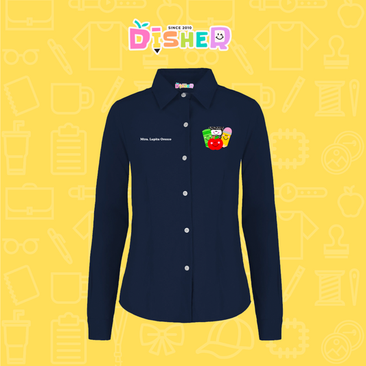 CBGL-D-032: Camisa Bordada Gabardina Manga corta Dama I Smiley supplies