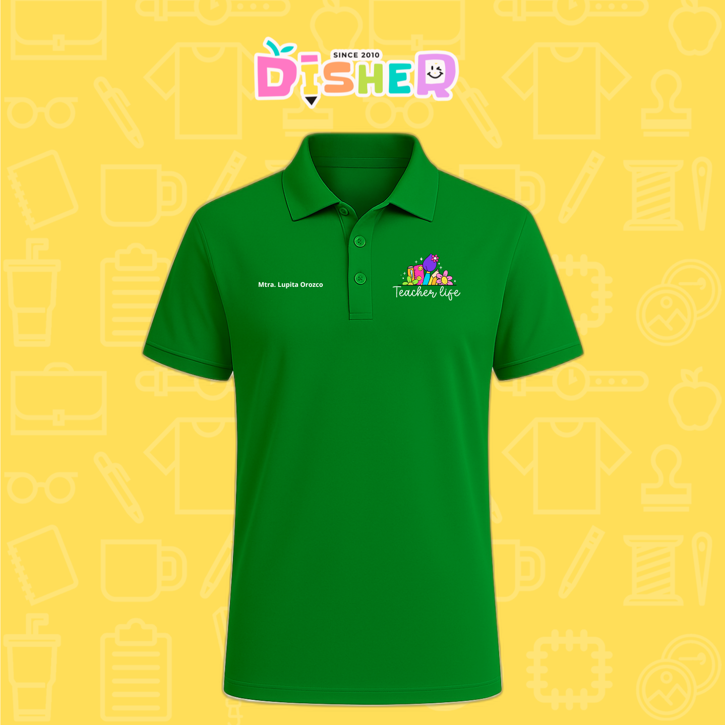 PBD-C-0039: Polo Bordada Dry Fit Caballero I Teacherlife