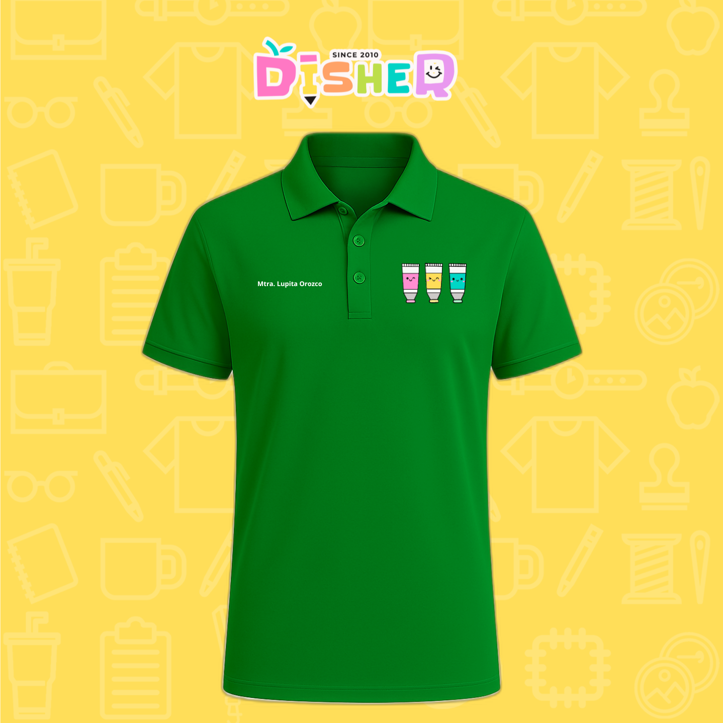 PBD-C-0056: Polo Bordada Dry Fit Caballero I Pinturas acrílicas