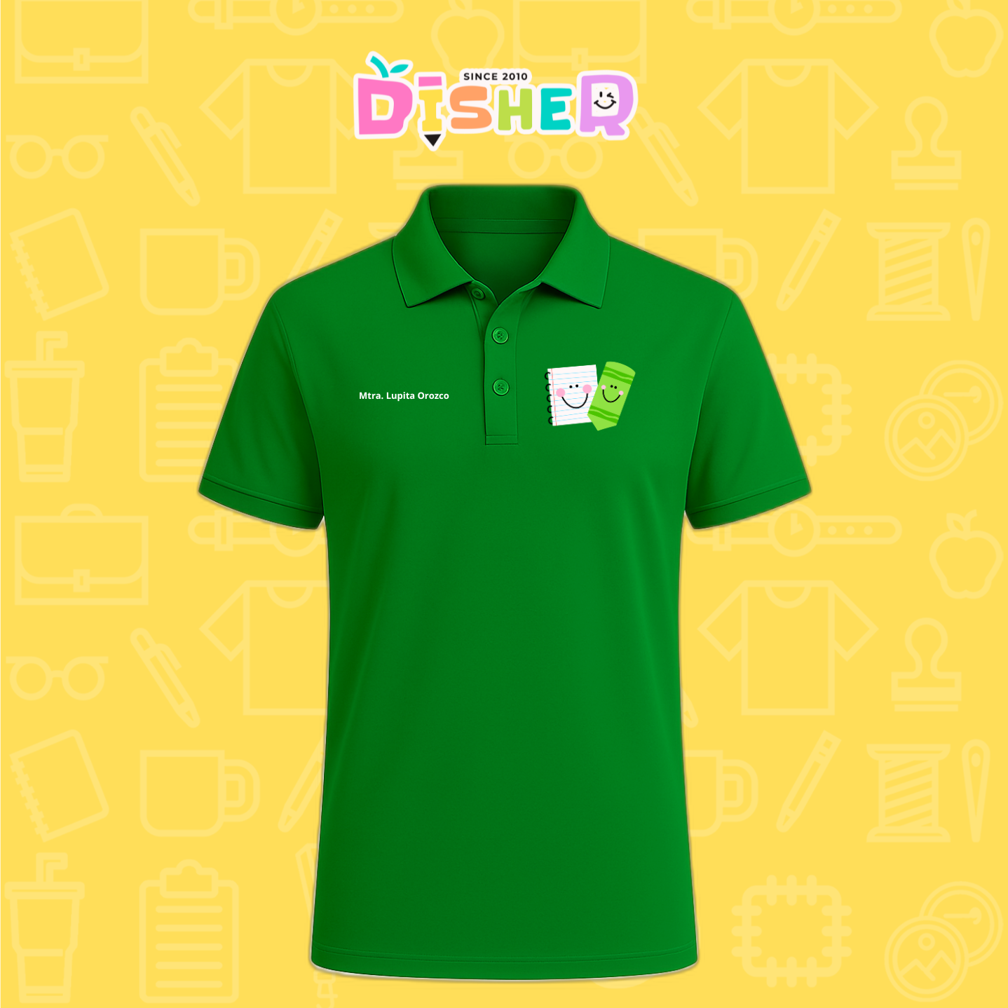PBD-C-0033: Polo Bordada Dry Fit Caballero I Paper pencil