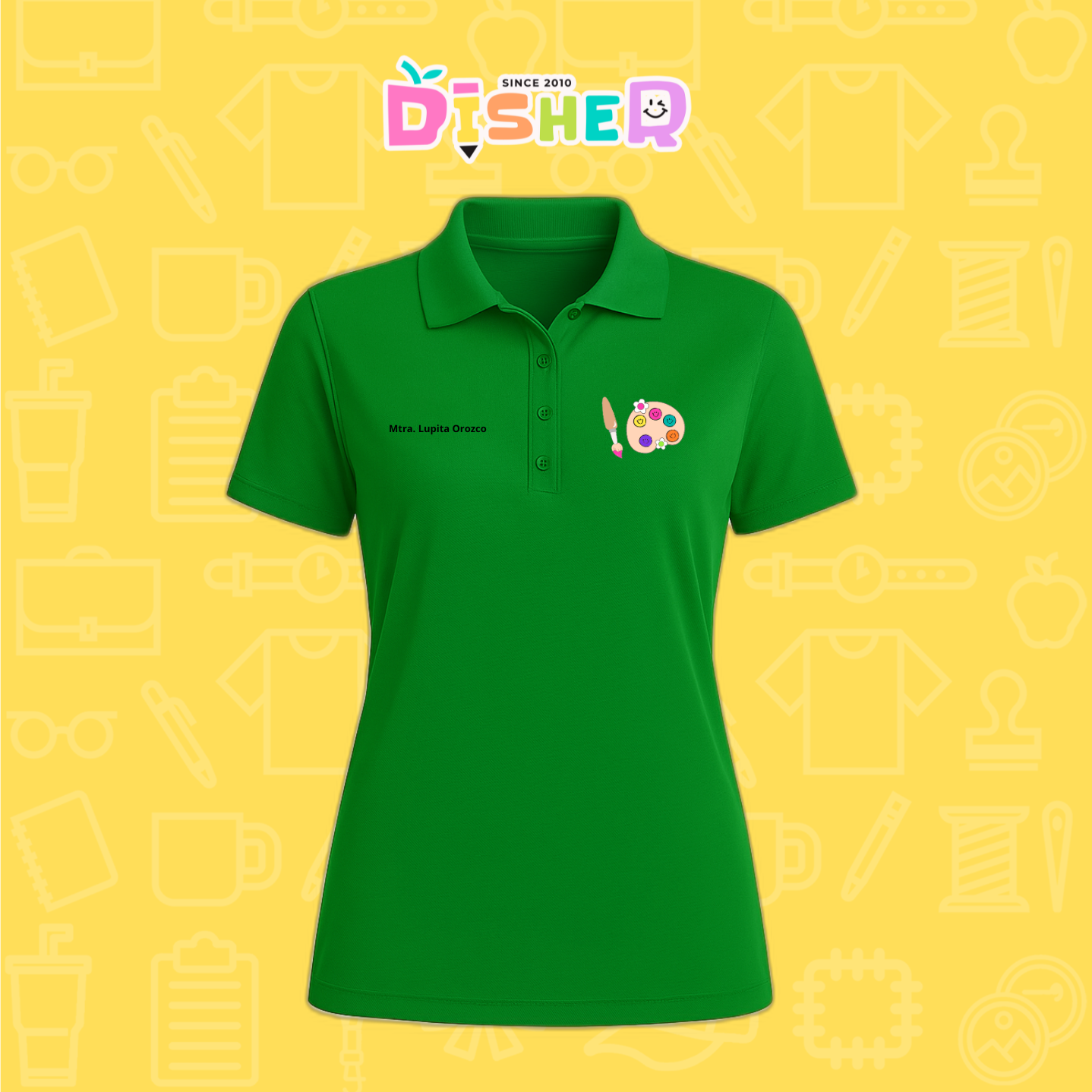 PBD-D-058: Polo Bordada Dry Fit Dama I Acuarelas