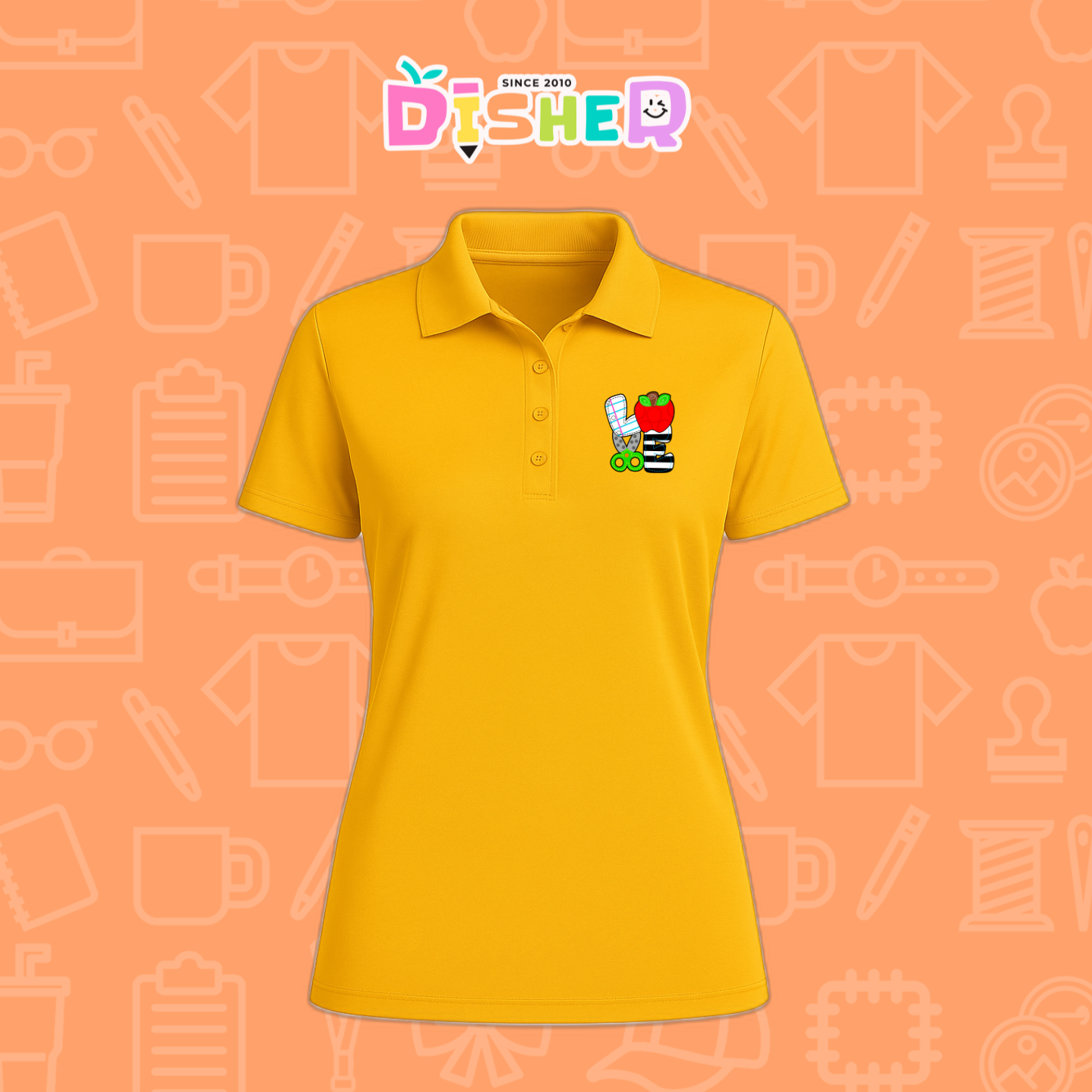 PBD-D-069: Polo Bordada Dry Fit Dama I Love