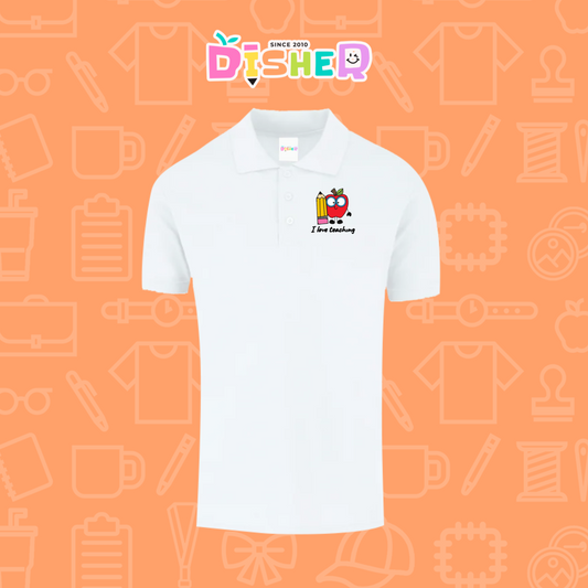 PBY-C-0077: Polo Bordada 50/50 Caballero I Manzana lentes