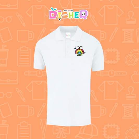 PBY-C-0029: Polo Bordada 50/50 Caballero I Arcoíris manitas