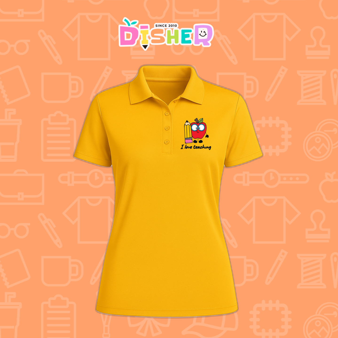 PBD-D-077: Polo Bordada Dry Fit Dama I Manzana lentes