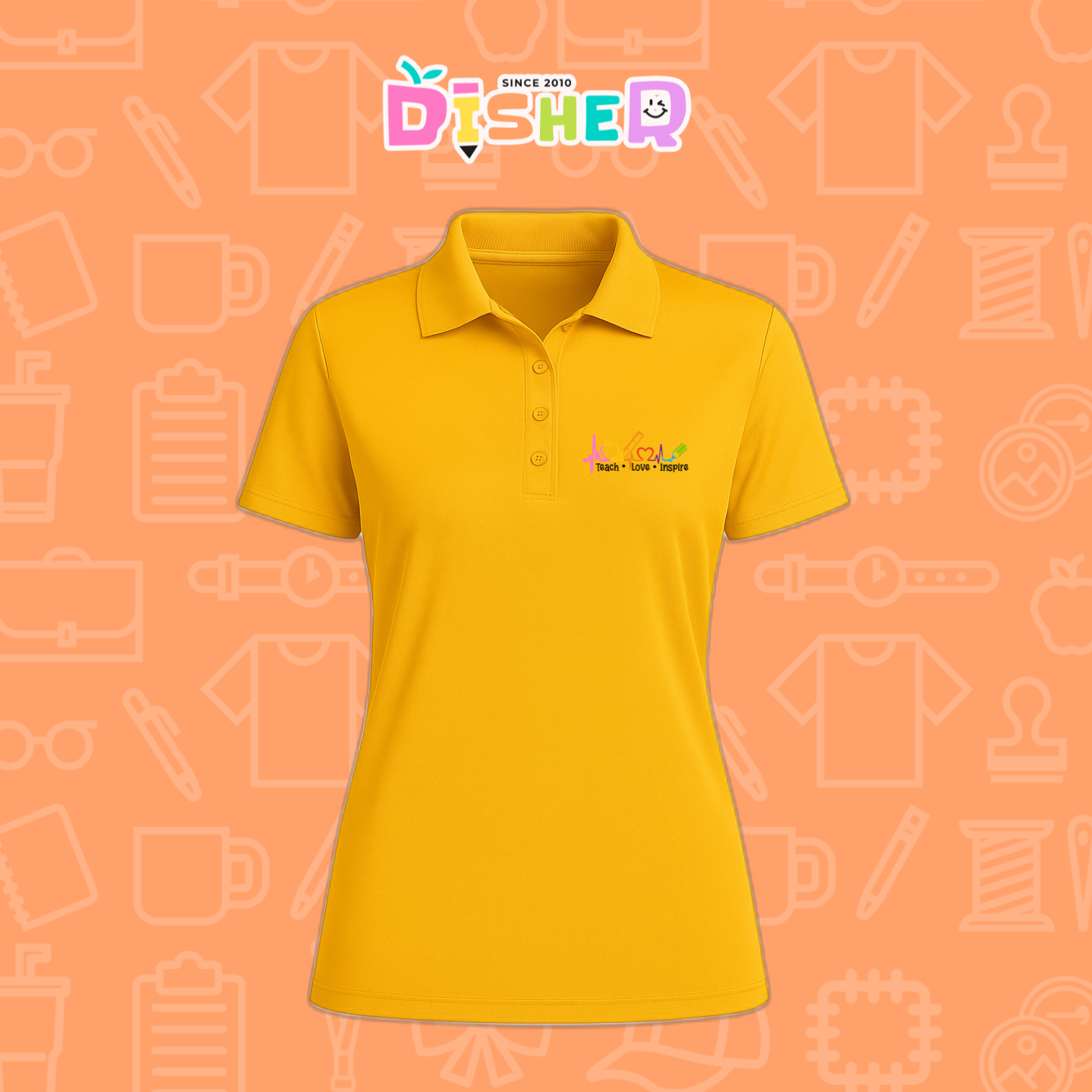 PBD-D-082: Polo Bordada Dry Fit Dama I Latidos