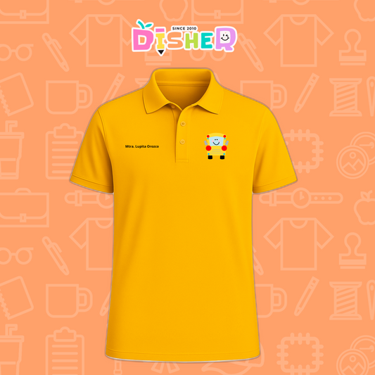 PBD-C-0035: Polo Bordada Dry Fit Caballero I Smile bus