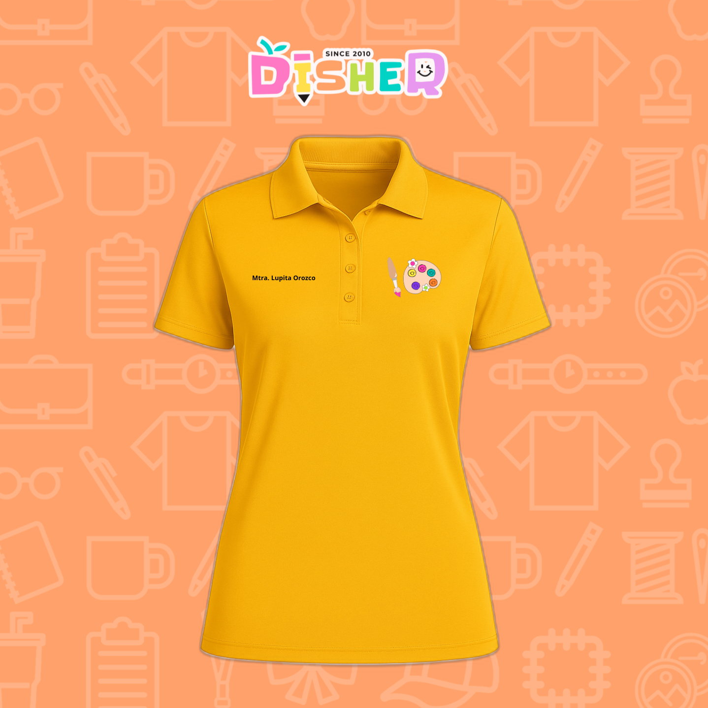PBD-D-058: Polo Bordada Dry Fit Dama I Acuarelas
