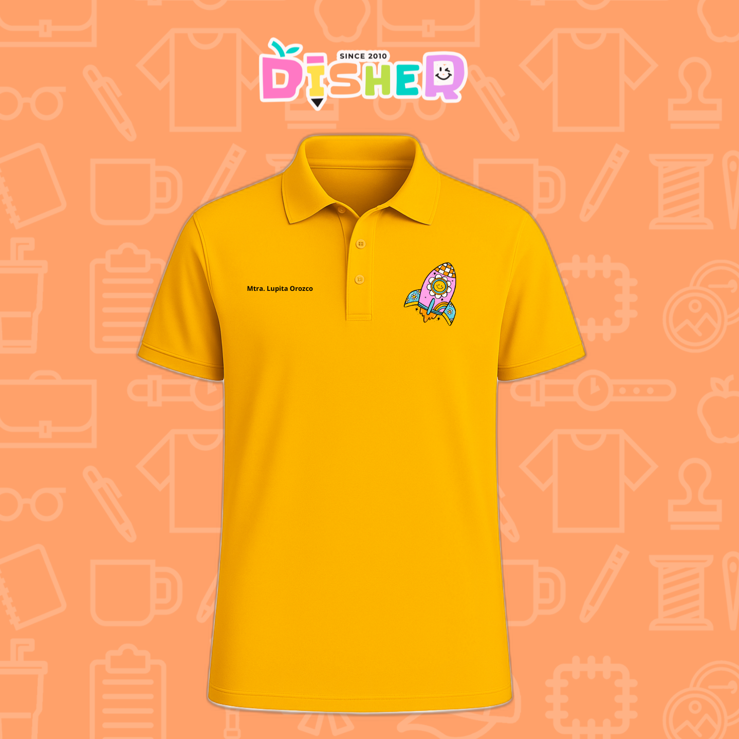 PBD-C-0027: Polo Bordada Dry Fit Caballero I Cohete