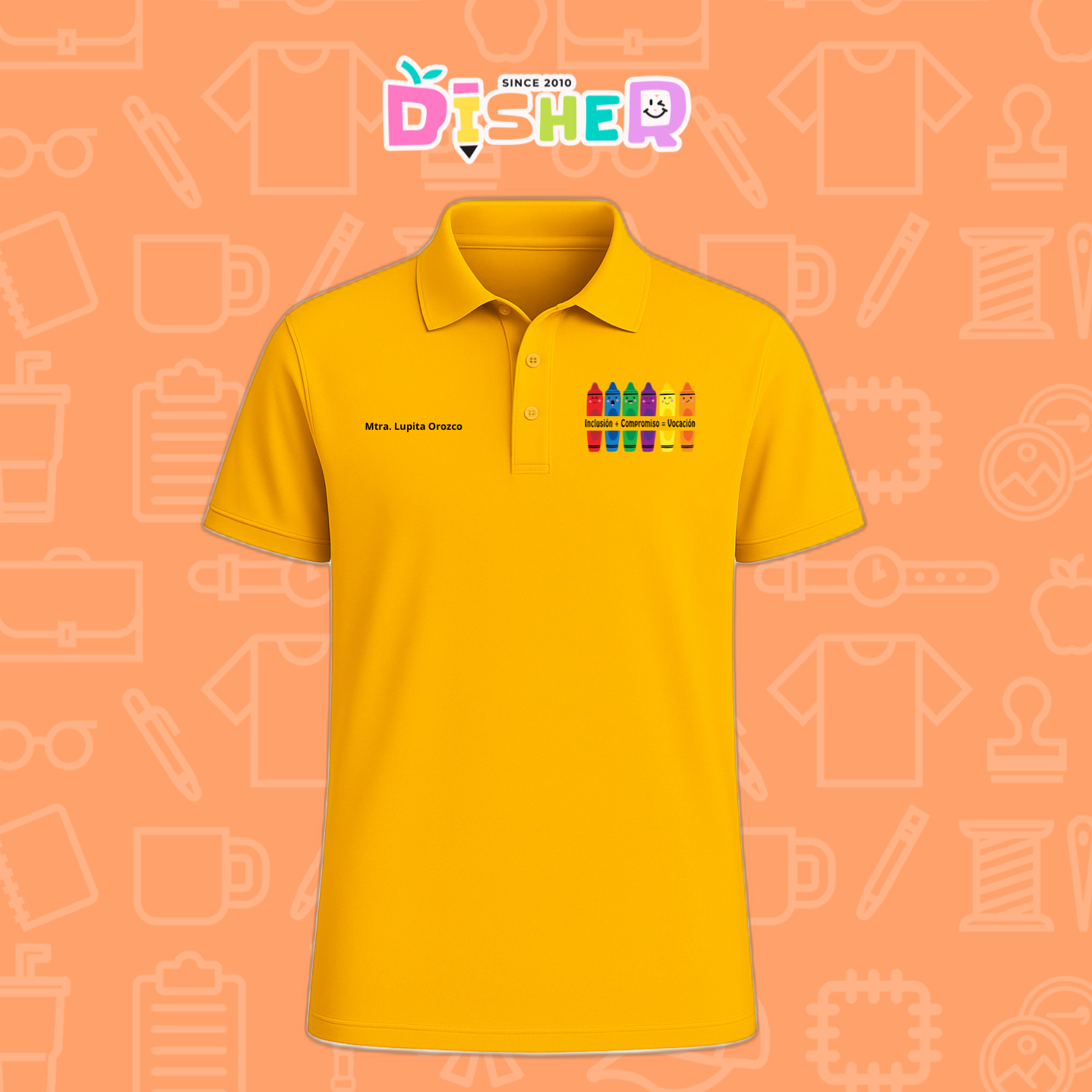 PBD-C-0063: Polo Bordada Dry Fit Caballero I Crayolitas emociones