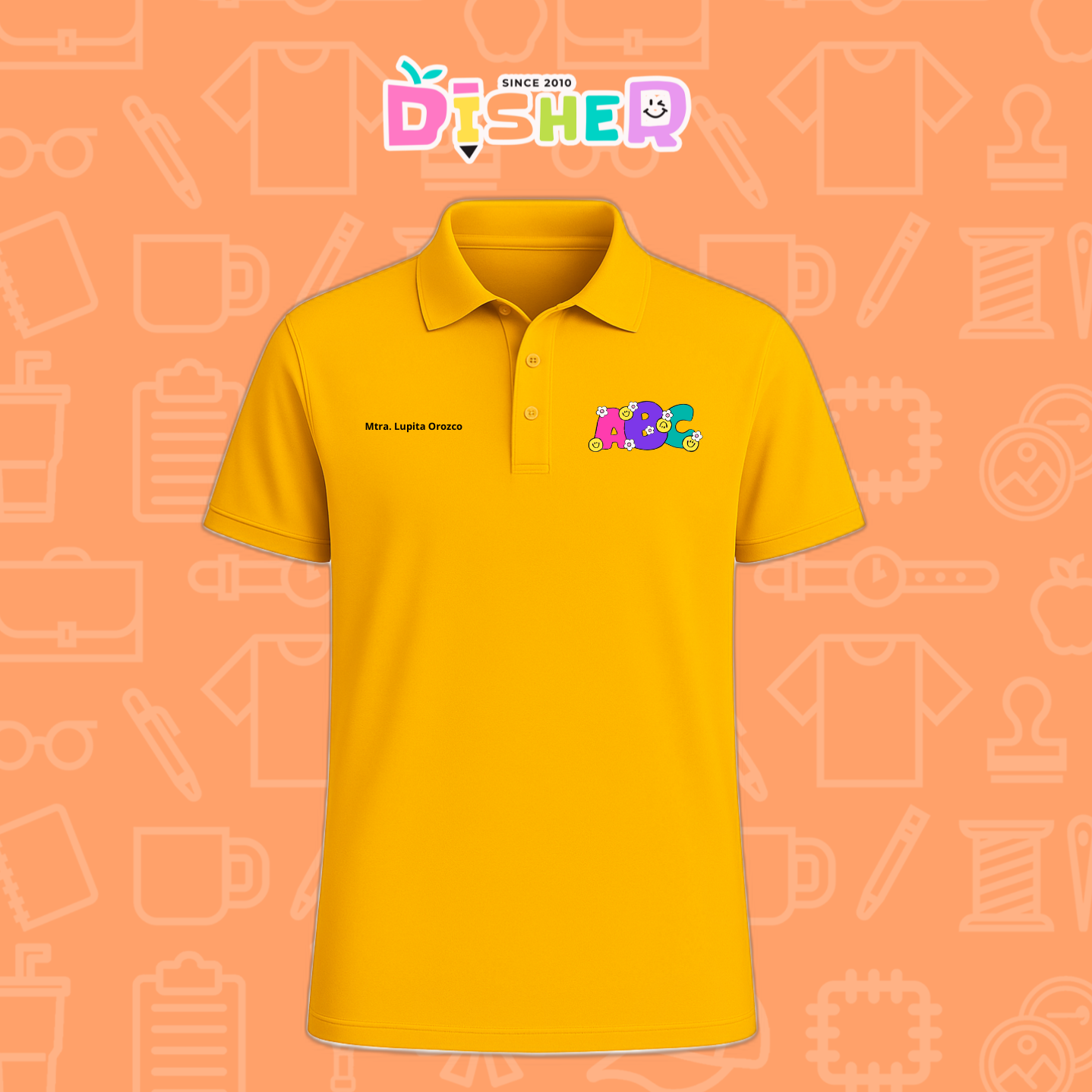 PBD-C-0043: Polo Bordada Dry Fit Caballero I Abc flores