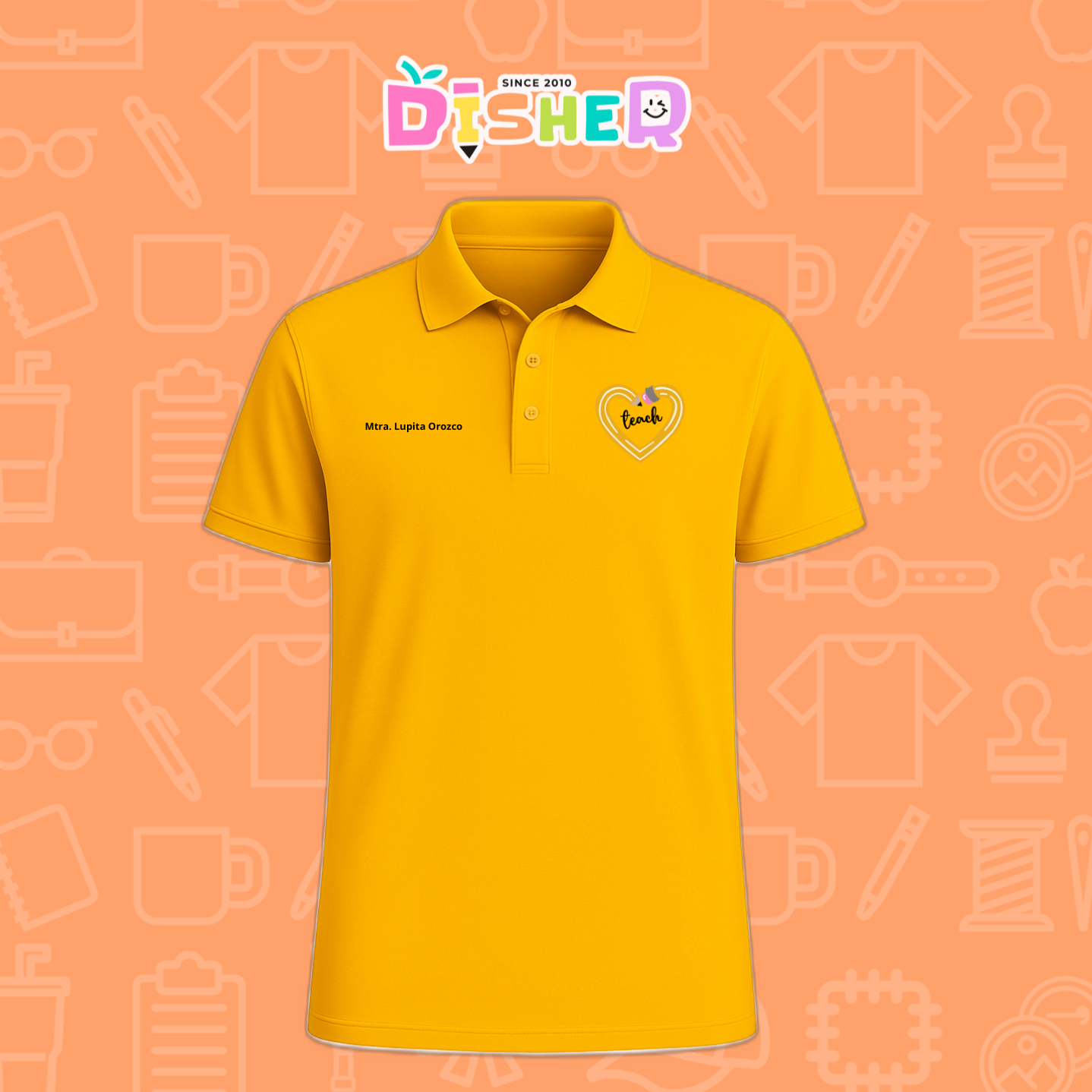 PBD-C-0100: Polo Bordada Dry Fit Caballero I Lápiz teach