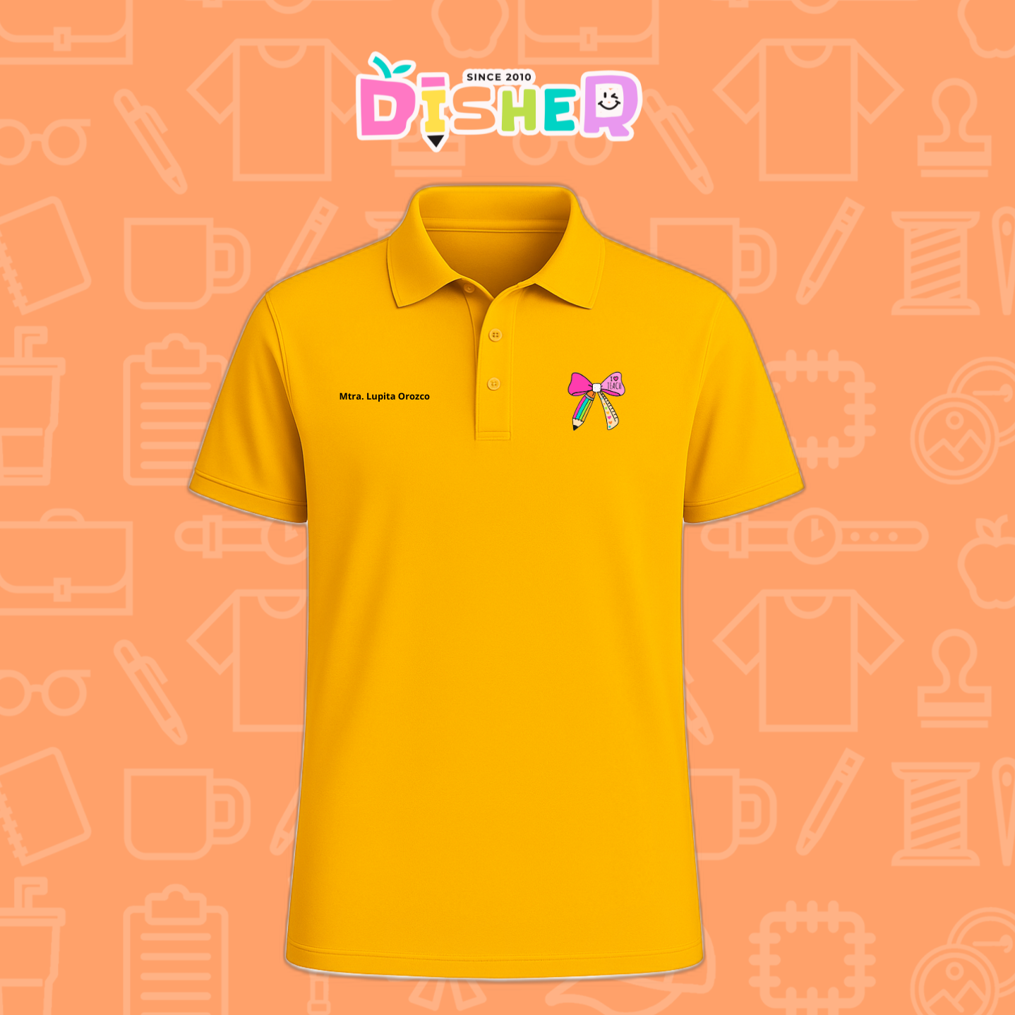 PBD-C-0040: Polo Bordada Dry Fit Caballero I Moño arcoiris