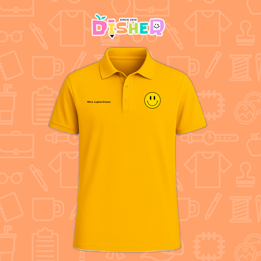 PBD-C-0083: Polo Bordada Dry Fit Caballero I Smily