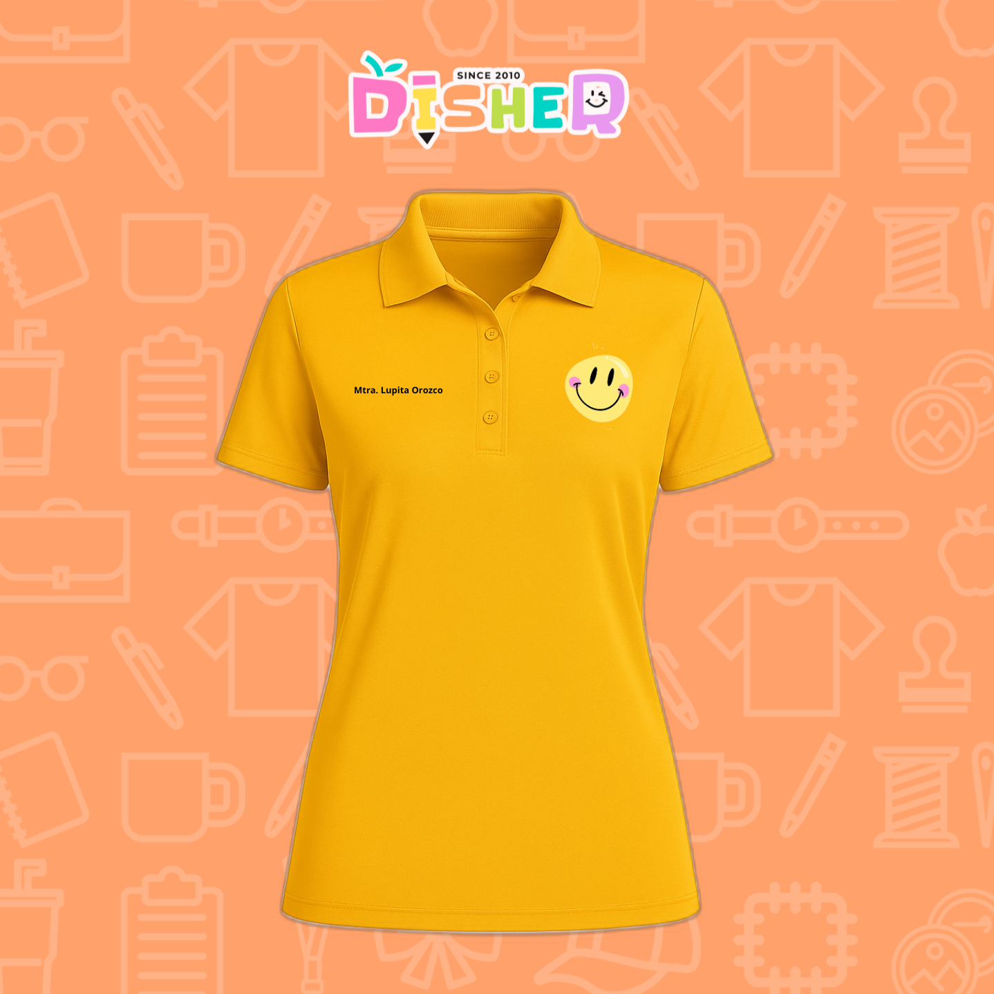 PBD-D-021: Polo Bordada Dry Fit Dama I Happy face
