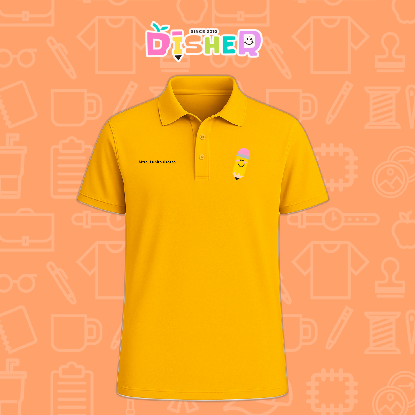 PBD-C-0031: Polo Bordada Dry Fit Caballero I Smile Pencil