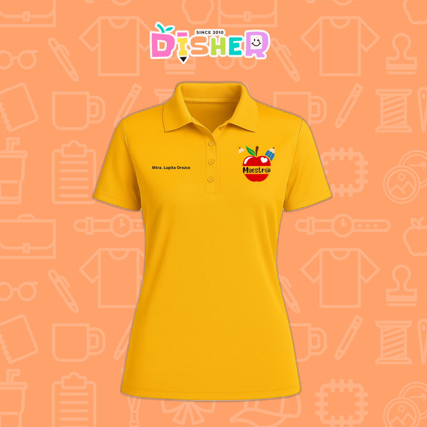 PBD-D-091: Polo Bordada Dry Fit Dama I Manzana lápices