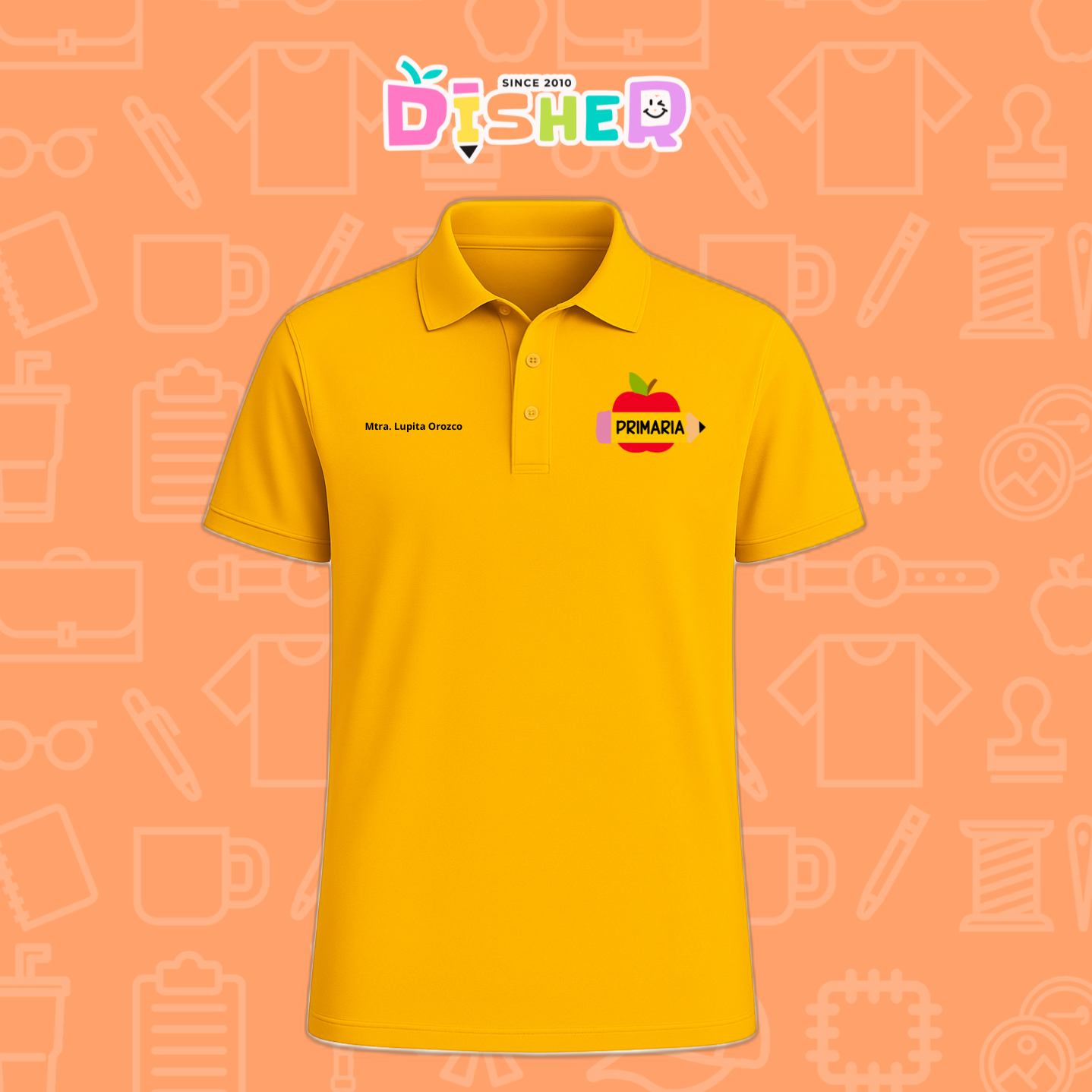 PBD-C-0086: Polo Bordada Dry Fit Caballero I Teacher rainbow