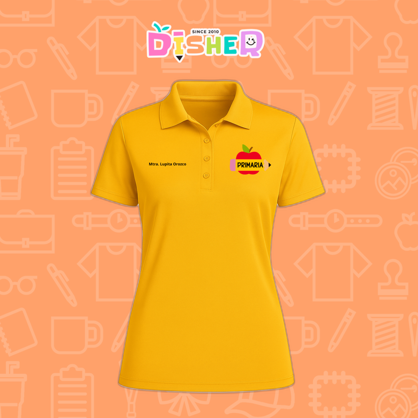 PBD-D-085: Polo Bordada Dry Fit Dama I Manzana primaria