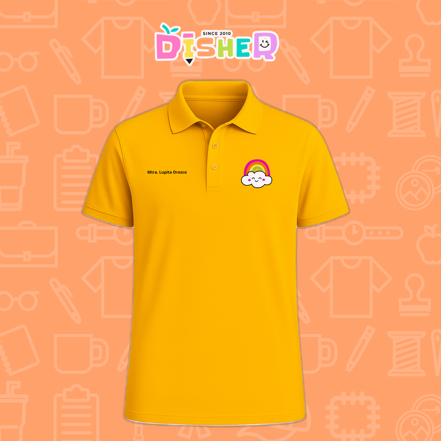 PBD-C-0017: Polo Bordada Dry Fit Caballero I Nube arcoíris