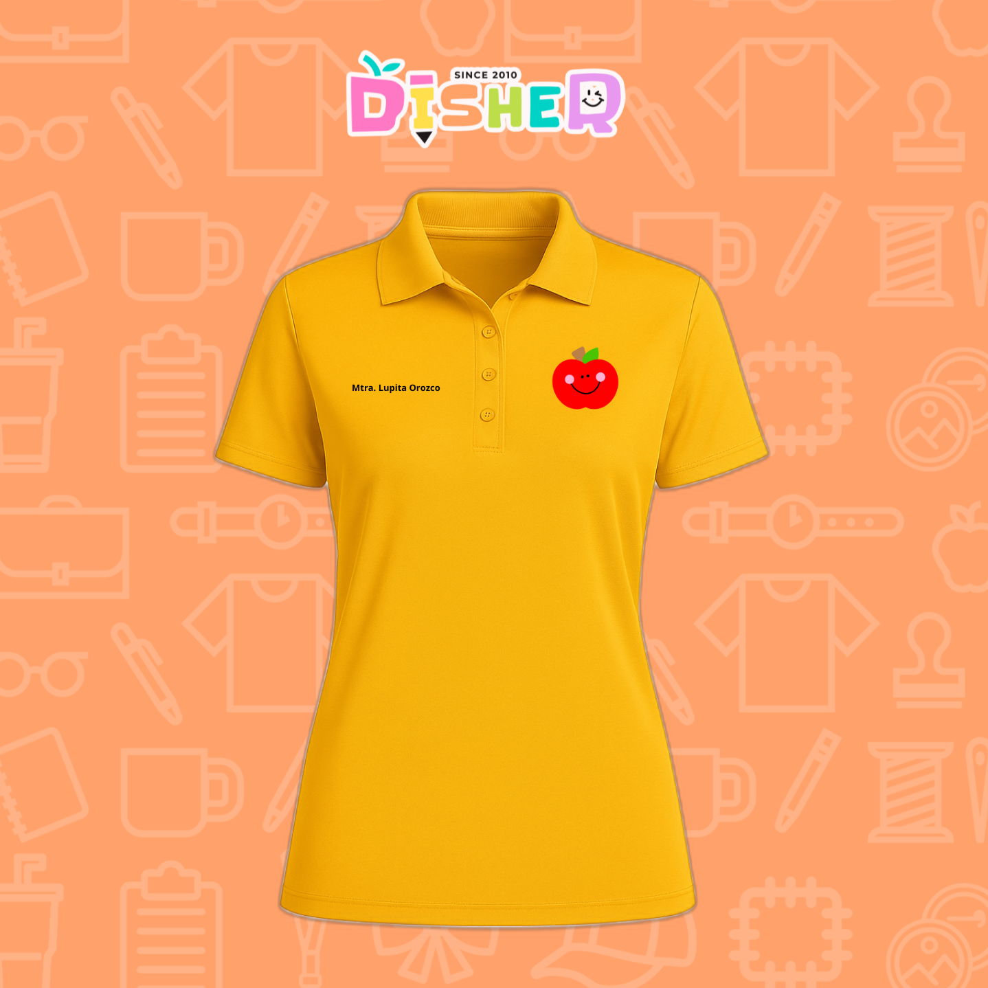 PBD-D-030: Polo Bordada Dry Fit Dama I Smile Apple