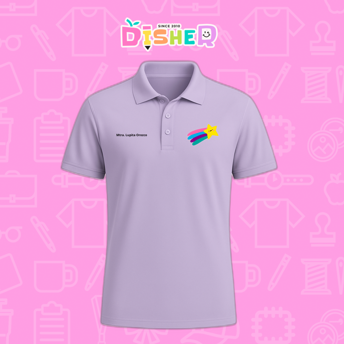 PBD-C-0019: Polo Bordada Dry Fit Caballero I Estrella fugaz