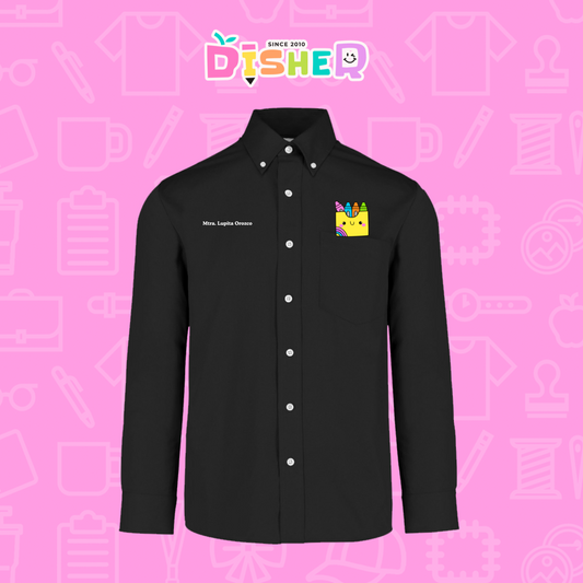 CBGL-C-016: Camisa Bordada Gabardina Manga Larga Caballero I Cajita crayola