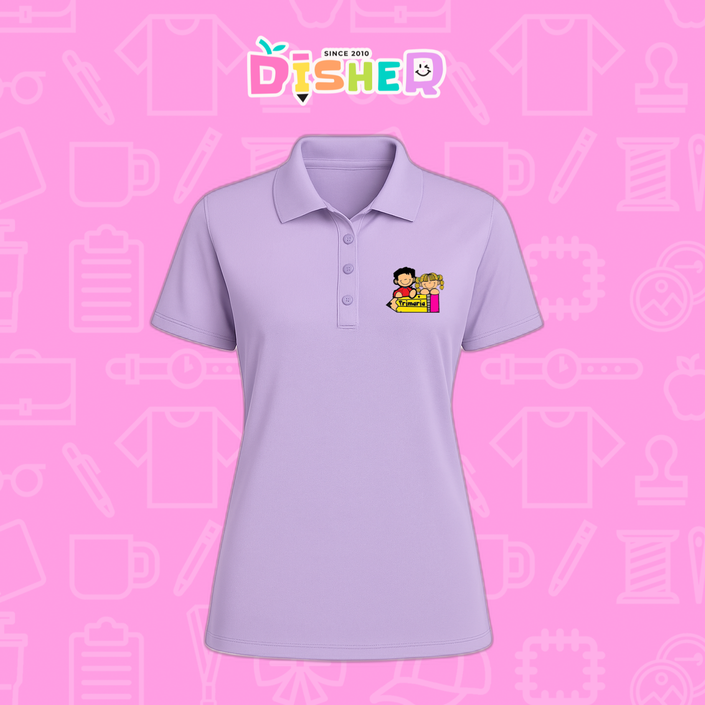 PBD-D-081: Polo Bordada Dry Fit Dama I Niños preescolar
