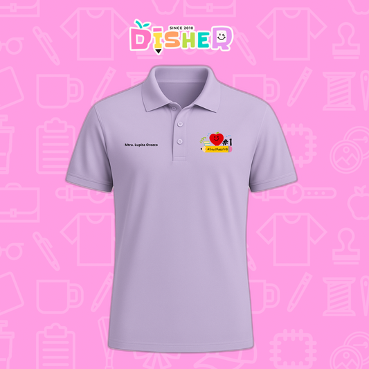 PBD-C-001: Polo Bordada Dry Fit Caballero I Manzana lápiz