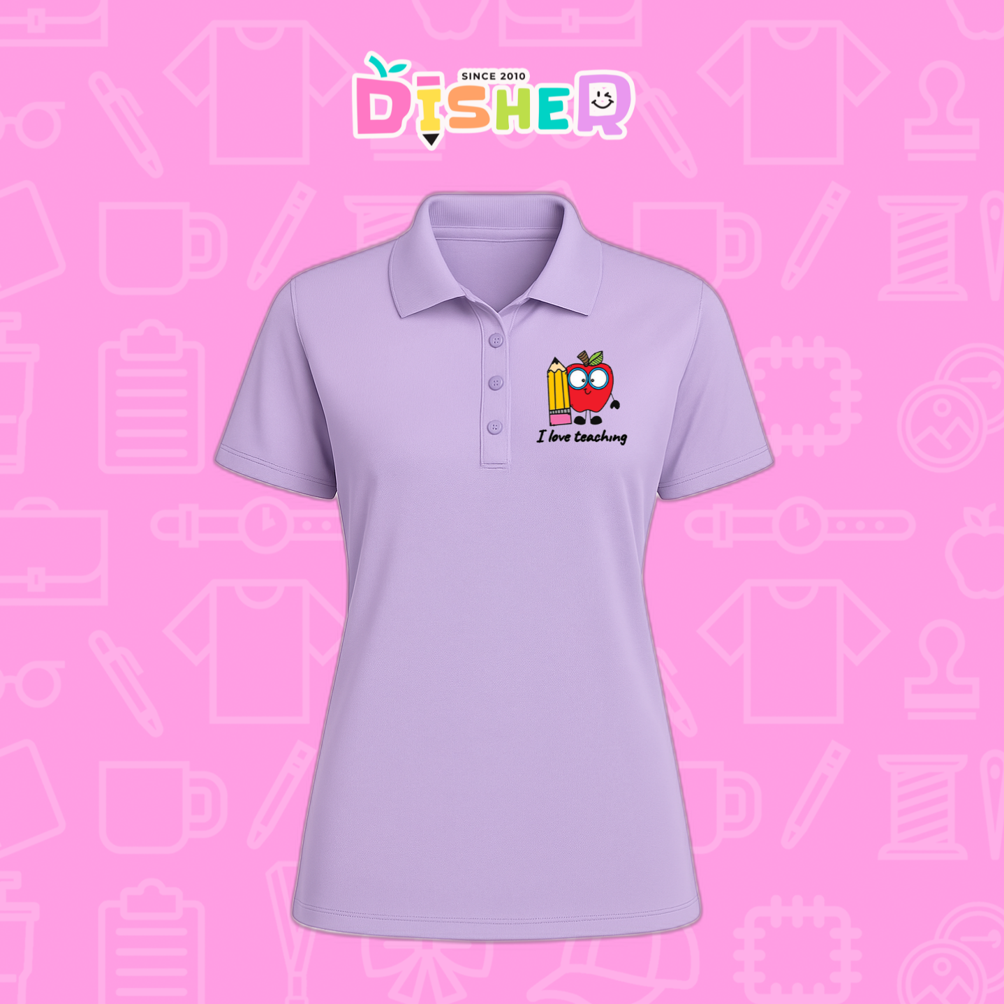 PBD-D-077: Polo Bordada Dry Fit Dama I Manzana lentes