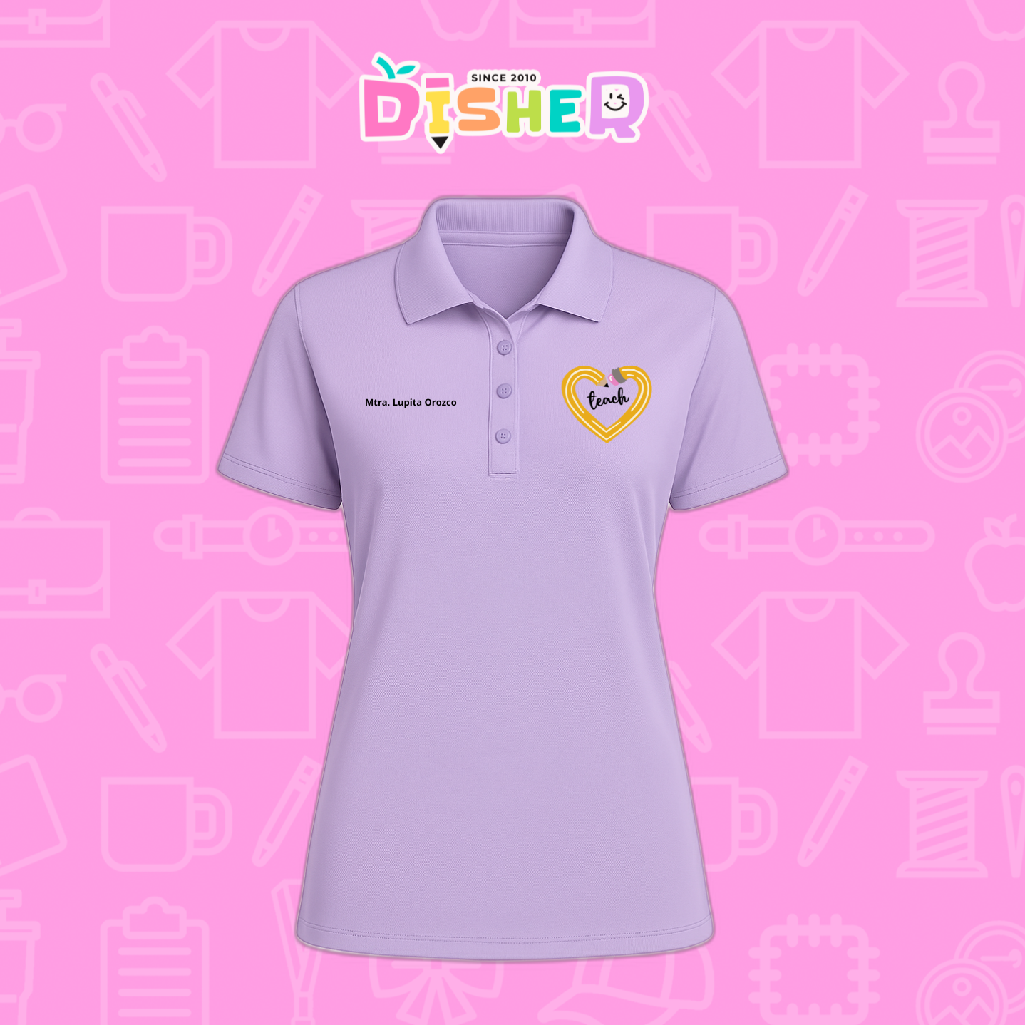 PBD-D-100: Polo Bordada Dry Fit Dama I Lápiz teach