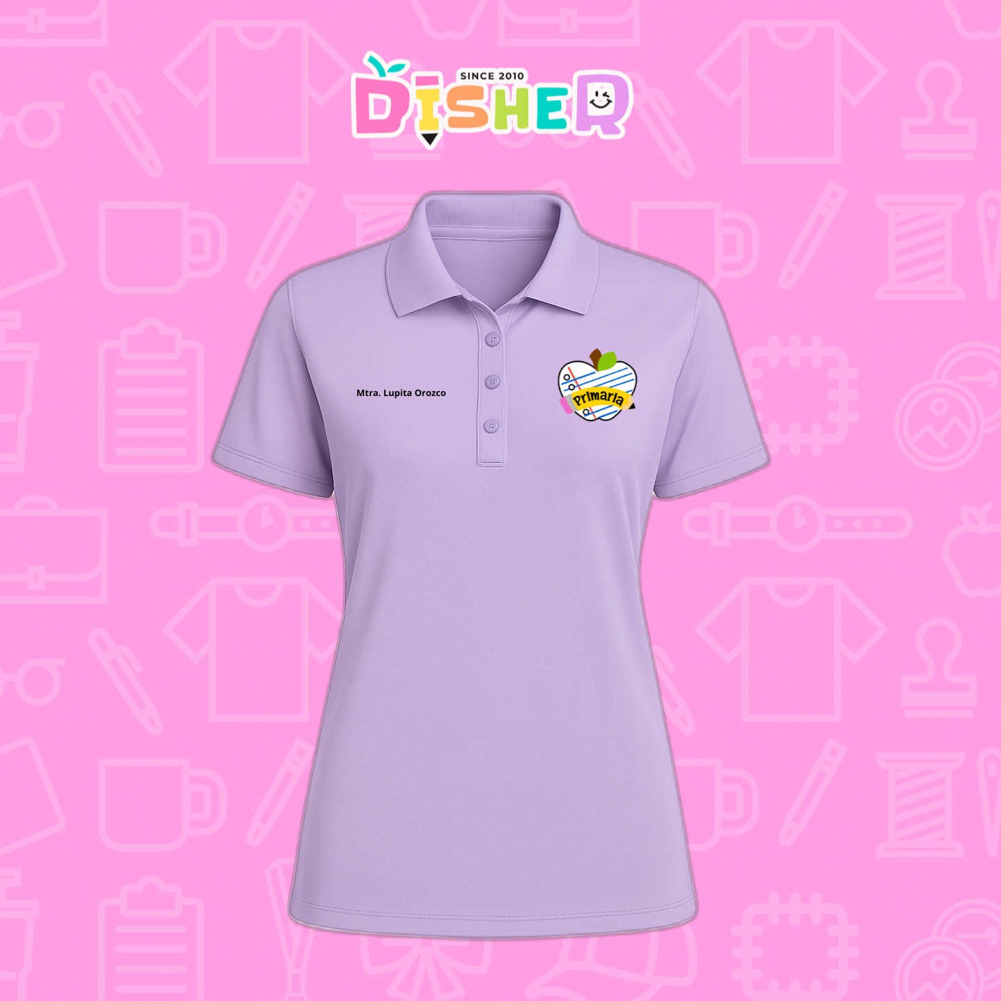 PBD-D-093: Polo Bordada Dry Fit Dama I Corazón papel primaria