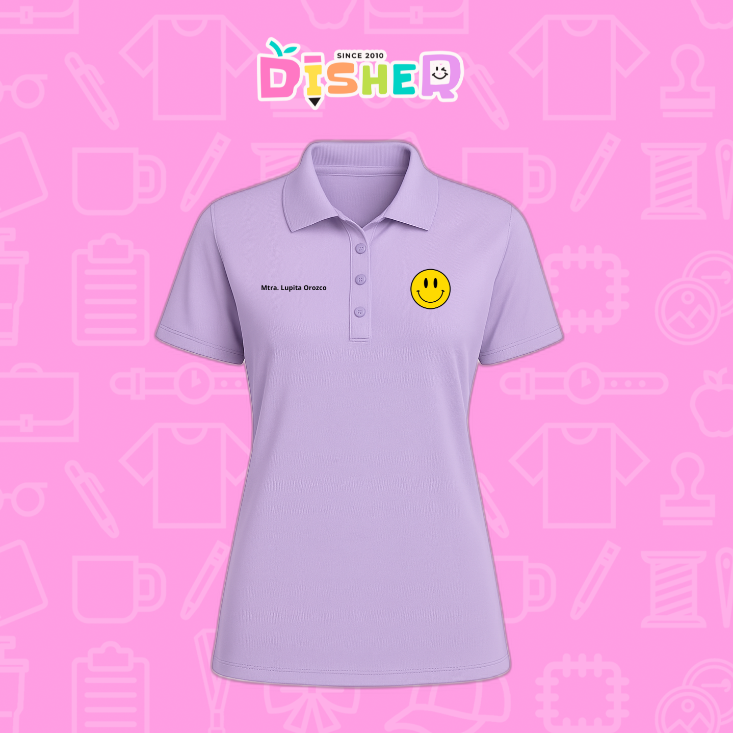 PBD-D-083: Polo Bordada Dry Fit Dama I Smily