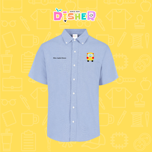 CBOC-C-035: Camisa Bordada Oxford Manga Corta Caballero I Smiley bus