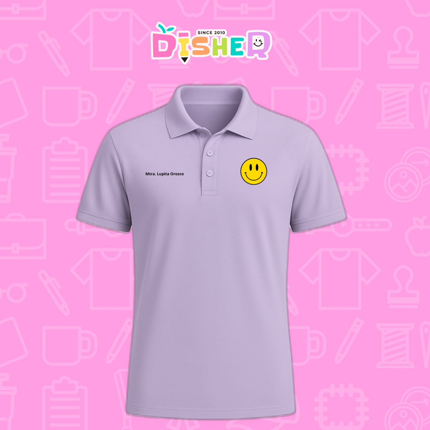 PBD-C-0083: Polo Bordada Dry Fit Caballero I Smily