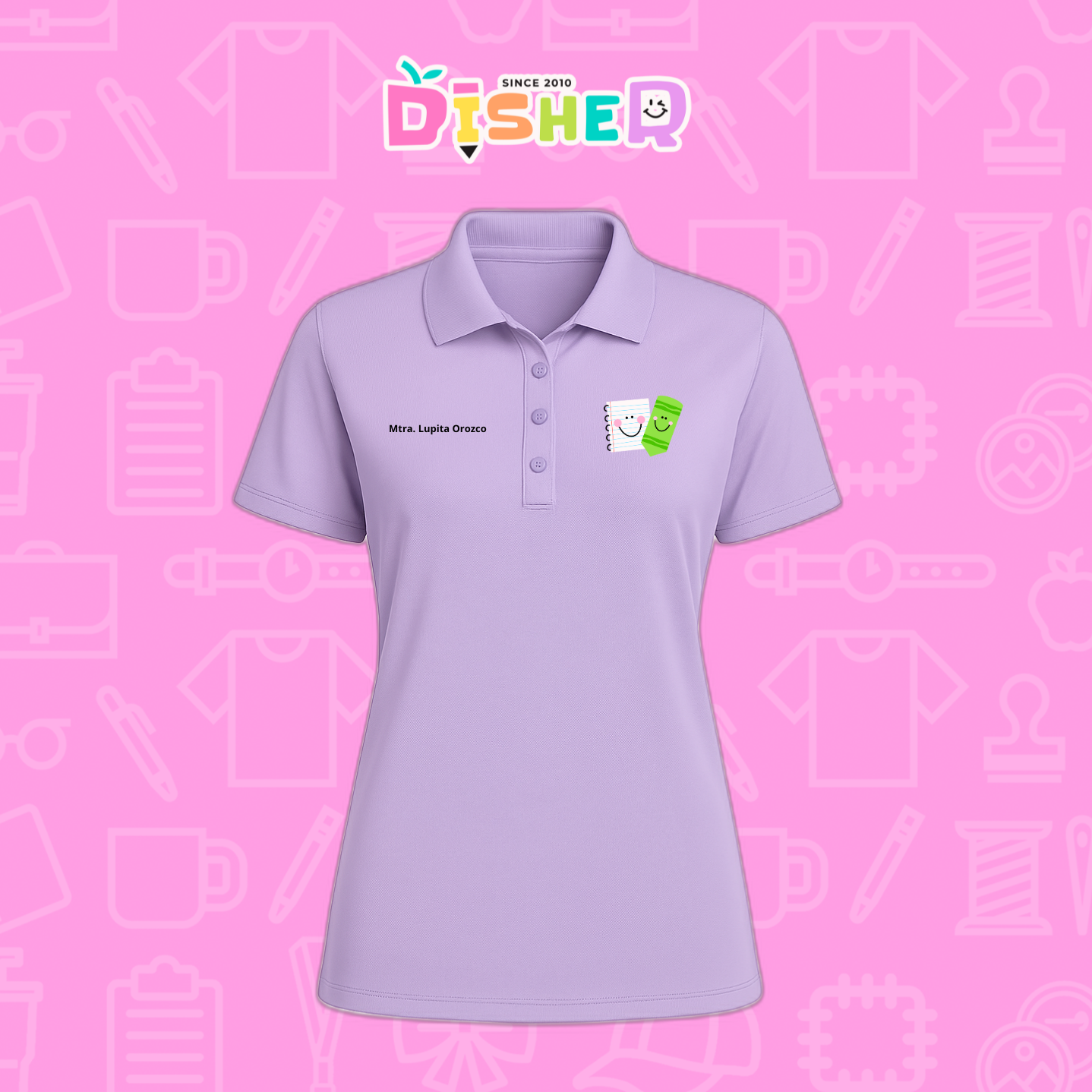 PBD-D-033: Polo Bordada Dry Fit Dama I Paper pencil