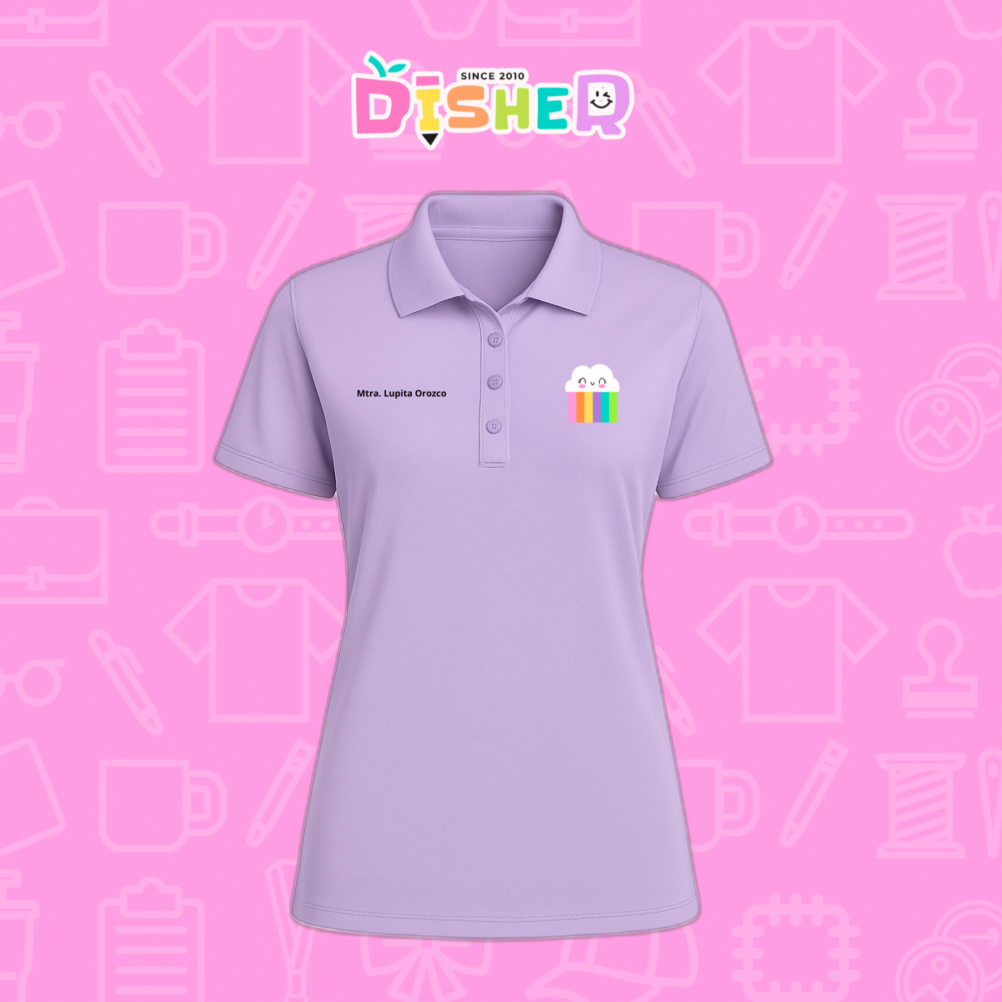 PBD-D-053: Polo Bordada Dry Fit Dama I Nubecita