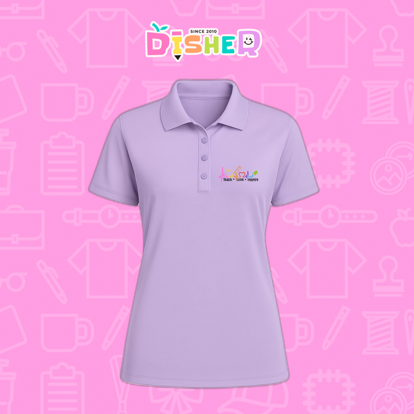 PBD-D-082: Polo Bordada Dry Fit Dama I Latidos