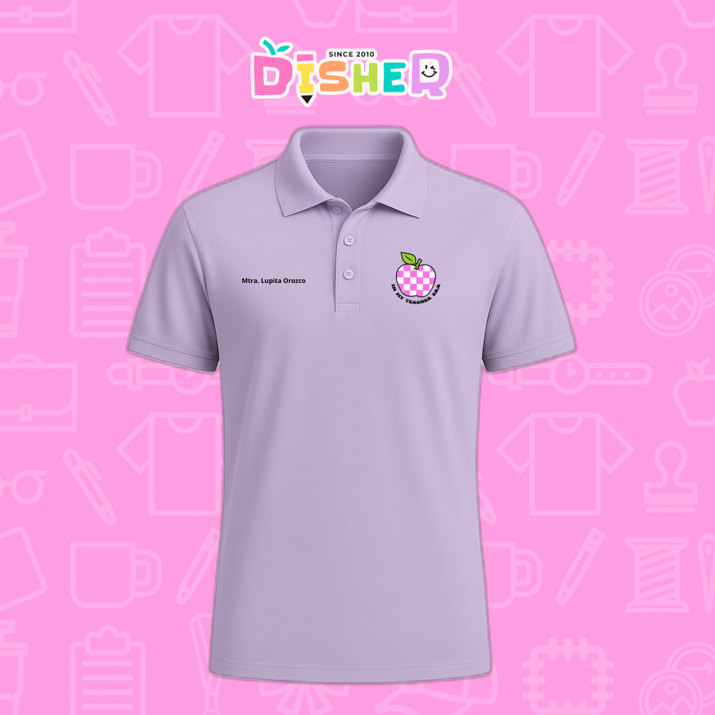 PBD-C-0026: Polo Bordada Dry Fit Caballero I Manzana cuadros