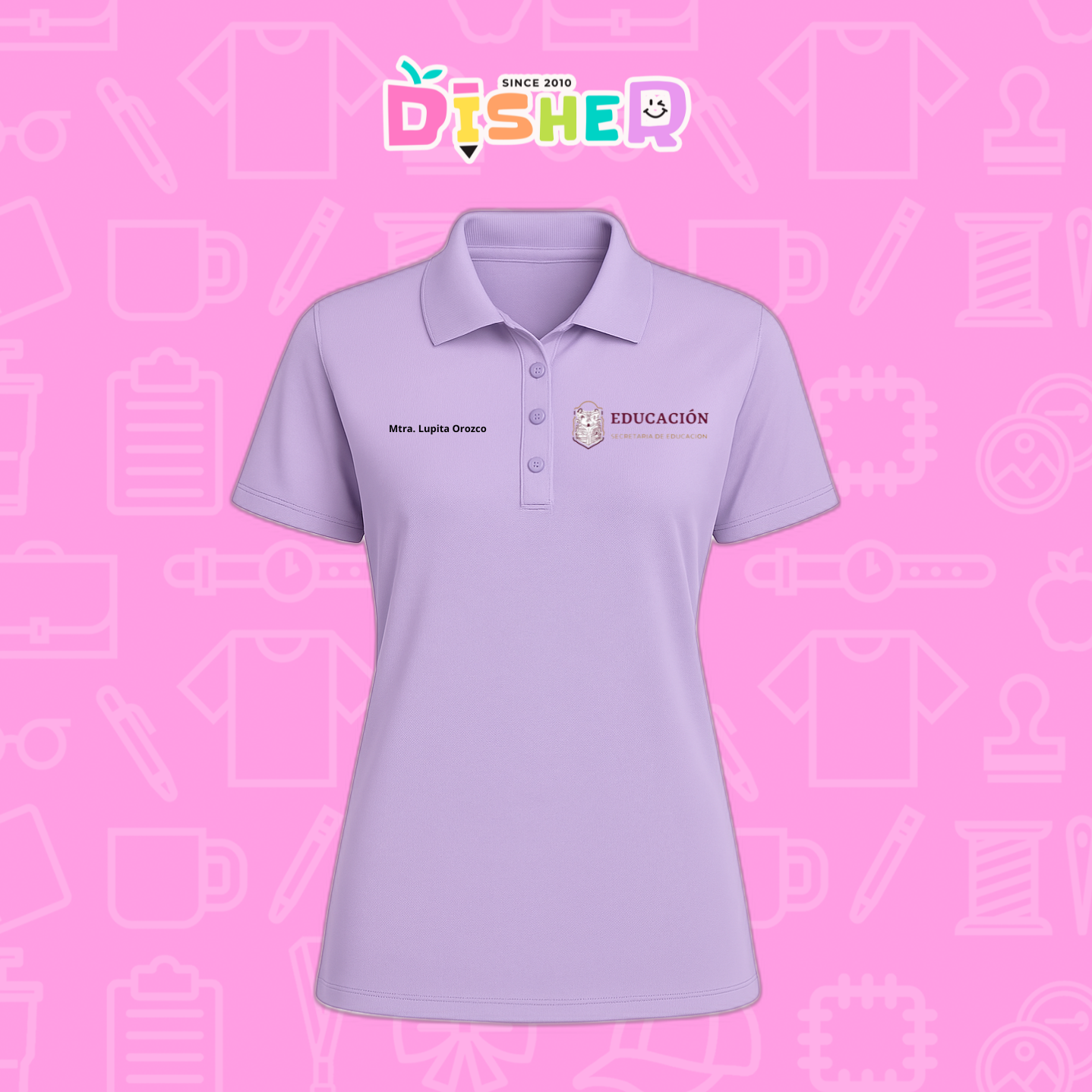 PBD-D-096: Polo Bordada Dry Fit Dama I Educación