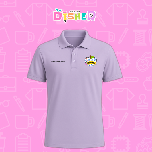 PBD-C-0093: Polo Bordada Dry Fit Caballero I Corazón papel primaria